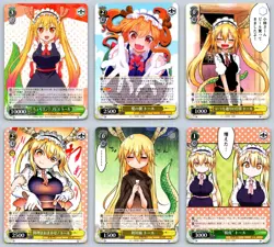 (6) Tohru Dragon Maid Card Lot Weiss Schwarz Japanese KMD/W96-034 R Rare Foil - Image 1