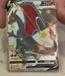 Pokemon Charizard V Shining Fates Shiny Vault Full Art Holo SV107/SV122 Card - Image 2