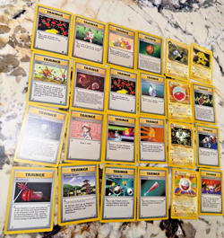 24 random trading card Pokemon lot- 1990s VINTAGE Lot 9 Mostly TRAINER - Image 2