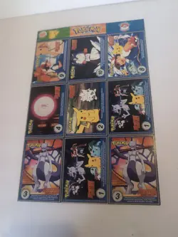 1997 BURGER KING POKEMON UNCUT SHEET CARDS Sheet #13 - Image 2