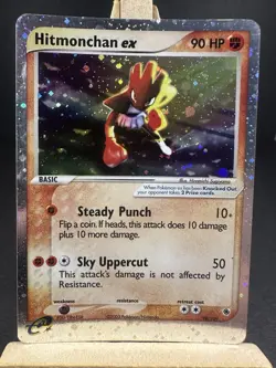 Hitmonchan ex Holo Ultra Rare Pokemon Card TCG 98/109 Ruby Sapphire LP/MP - Image 1