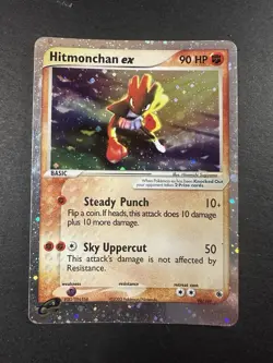 Hitmonchan ex Holo Ultra Rare Pokemon Card TCG 98/109 Ruby Sapphire LP/MP - Image 2
