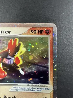 Hitmonchan ex Holo Ultra Rare Pokemon Card TCG 98/109 Ruby Sapphire LP/MP - Image 4