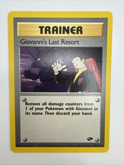 Giovanni's Last Resort 105/132 Gym Challenge Regular Rare Vintage Pokemon Card - Image 3