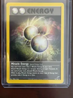 Miracle Energy - 16/105 - Pokemon Neo Destiny Unlimited Holo Rare Card MP - Image 1