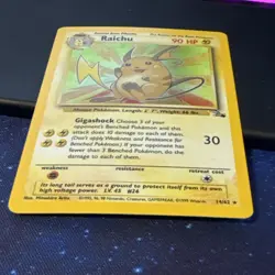 Pokemon TCG Raichu Fossil Holo Rare Card 14/62 - Image 5