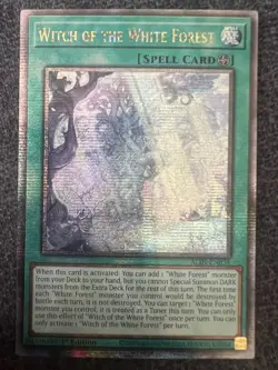 Yugioh Witch Of The White Forest ALIN-EN058 Quarter Century Secret Rare NM - Image 1