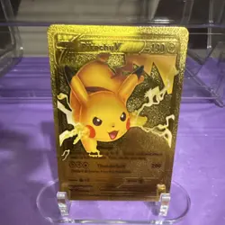 Pokemon Pikachu V Gold Foil Card - Image 1
