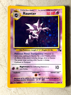 Haunter 6/62 Fossil Holo NM , no wear on holo! / Pokemon Card - Image 1