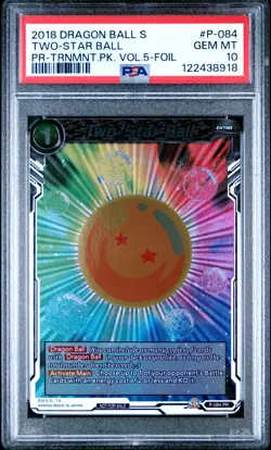 Two-Star Ball P-084 Promo Foil 2018 Dragon Ball Super Card Game PSA 10 - Image 1