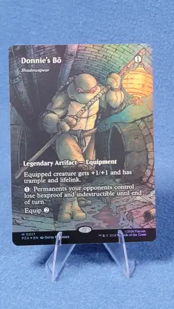 Donnie's Bo - Shadowspear - Foil - Borderless Teenage Mutant Ninja Turtles MTG - Image 2