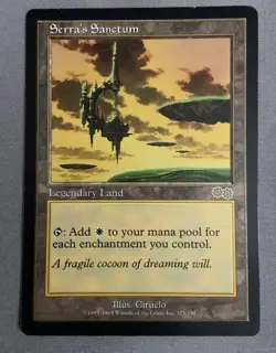 Serra’s Sanctum – Urza’s Saga – LP – Reserved List – MTG - Image 1