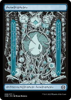 Island 268 Phyrexianized Full Art Phyrexia: All Will Be One MTG Basic Land - Image 1