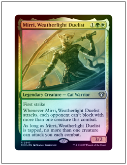 1x Mirri, Weatherlight Duelist, Foil, Commander Masters, Magic MTG NM - Image 1