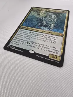 Wizards Arahbo Roar of the World Commander 2017 Mythic Foil Oversized Cat Avatar - Image 2