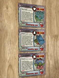 Pokemon Bulbasaur Ivysaur Venusaur 1999 Topps TV Series 1 Blue Label - Image 2