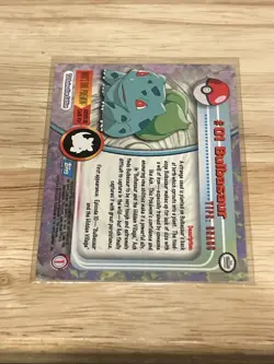 Pokemon Bulbasaur Ivysaur Venusaur 1999 Topps TV Series 1 Blue Label - Image 4