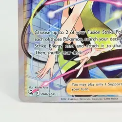 Pokemon TCG Elesas Sparkle Full Art Trainer Fusion Strike Card 260/264 NM - Image 5