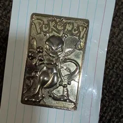 Pokemon Mewtwo 23K Gold-Plated Trading Card 1999 Burger King - Image 1