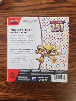 Pokemon Scarlet & Violet 151 Alakazam EX Collection Box New Factory Sealed - Image 2