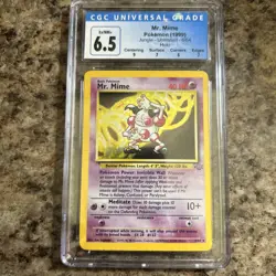 Pokemon CGC 6.5 Mr. Mime 6/64 Holo Jungle - Image 1