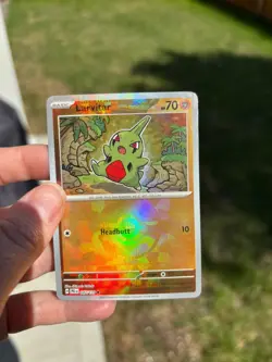 Pokemon TCG Larvitar 047/131 Poke Ball - Texture Shift Error - Prismatic Evol NM - Image 1