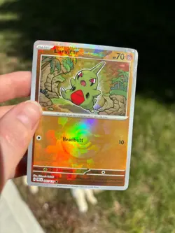 Pokemon TCG Larvitar 047/131 Poke Ball - Texture Shift Error - Prismatic Evol NM - Image 4