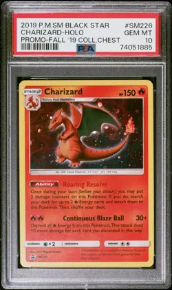 2019 Pokemon Charizard SM226 Holo Promo PSA 10 GEM MT Fall 2019 Collectors Chest - Image 1