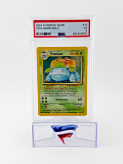 1999 VENUSAUR POKEMON BASE SET UNLIMITED HOLO #15 PSA 5 - Image 1