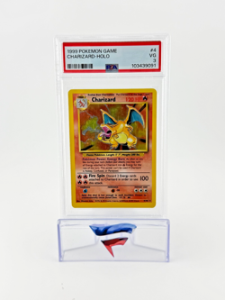 Charizard 1999 Pokemon Base Set Unlimited Holo #4 Rare PSA 3 - Image 1