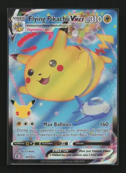 Flying Pikachu VMAX 007/025 Holo Rare VMAX Celebrations Pokemon Near Mint - Image 1