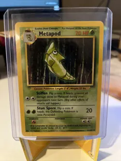 Pokemon TCG Metapod Base Set 54/102 Regular Unlimited Common LP/NM - Image 1