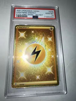 2021 POKEMON SWORD & SHIELD EVOLVING SKIES SECRET #235 LIGHTNING ENERGY PSA 10 - Image 3