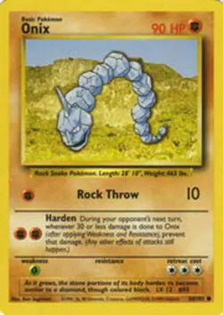 Onix 56/102 Base Set Common Moderate Play Pokemon DNA GAMES - Image 1
