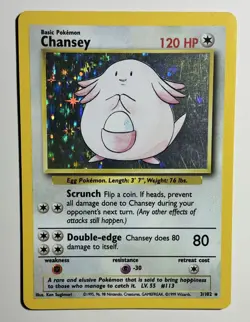 🧨Pokemon Chansey Base Set 3/102 Holo Rare 1999 English TCG🧨 - Image 1