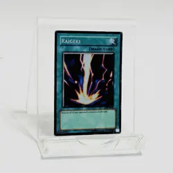 Yugioh Raigeki LOB-E042 Super Rare Trading Card - Image 1