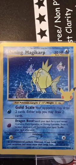 The Pokemon Company Shining Magikarp 66/64 Celebrations Classic Collection Holo - Image 1