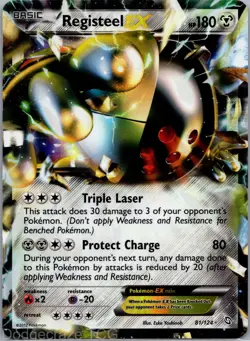 Registeel EX 81/124 Holo Rare EX Dragons Exalted Pokemon LP - Image 1