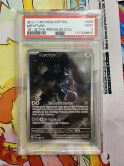2023 POKEMON SVP EN-SV BLACK STAR PROMO 151 ULTRA-PREMIUM COLL #052 MEWTWO PSA 9 - Image 1