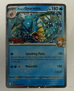 2025 Pokemon Destined Rivals Misty's Gyarados Staff Pre Release 049/182 - Image 1