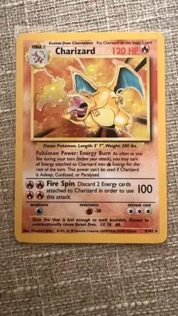 CHARIZARD 1999 Pokemon Base #4/102 Holo CLEAN - Image 1