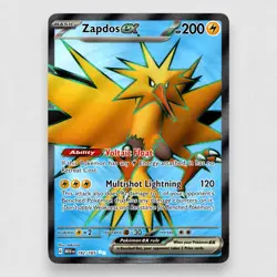 Zapdos ex 192/165 SV: Scarlet & Violet 151 Holo Ultra Rare Pokemon TCG NM - Image 1