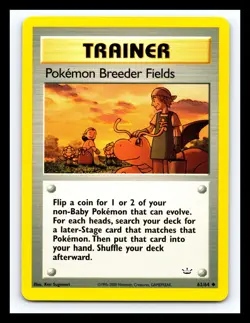 💥 Pokemon Trainer Breeder Fields # 62/64 Pokemon Neo Revelation w / Dragonite - Image 1
