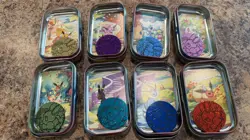 *EMPTY* Pokemon Prismatic Envolution Mini Tin Set - Including ART and COINS. - Image 1