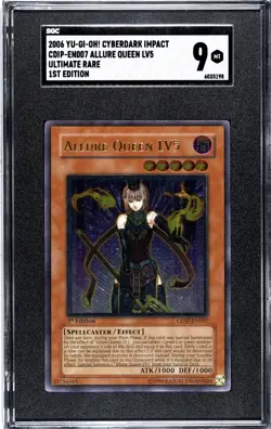 SGC 9 Mint 2006 Yu-Gi-Oh Allure Queen LV5 CDIP-EN007 Ultimate Rare 1st Edition - Image 1