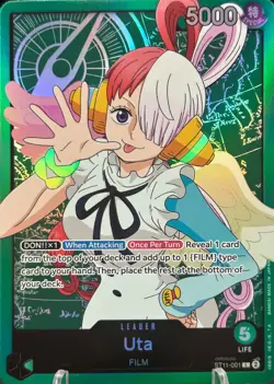• Uta • ST11-001 SR Leader Starter Deck 11 Uta Holo Foil One Piece TCG NM - Image 1