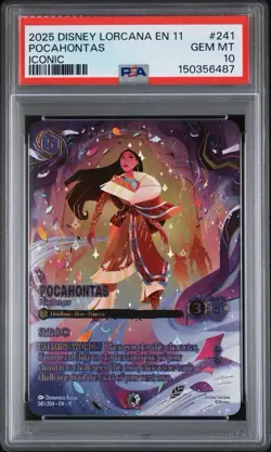 Disney Lorcana TCG Pocahontas-Peacekeeper Iconic Foil EN 11 PSA 10 #241 2025 - Image 1