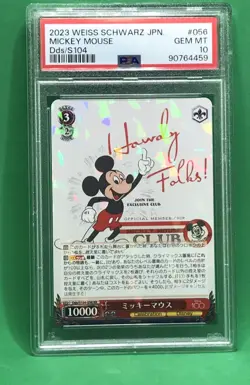 PSA 10 Gem Mint Weiss Schwarz Disney 100 - Mickey Mouse Dds/S104-056 RR Japanese - Image 1