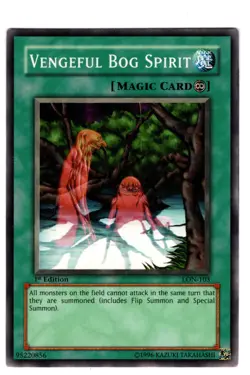 Yugioh- 1X Vengeful Bog Spirit - Common - 1st Edition - LON-103 - Light Play - Image 1