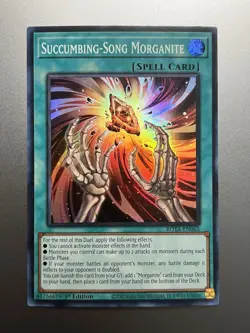 Yugioh - Succumbing-Song Morganite Super Rare ROTA-EN065, Near Mint, 1st Edition - Image 1